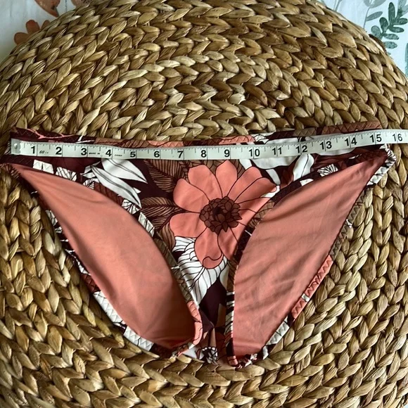 Aerie Brown Flowers Bikini. - Picture 8 of 11